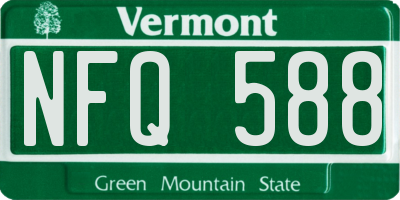 VT license plate NFQ588