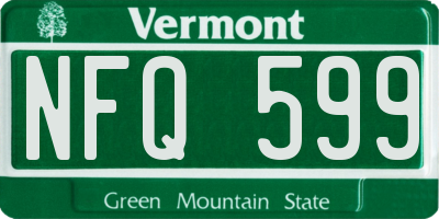 VT license plate NFQ599