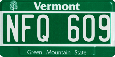 VT license plate NFQ609