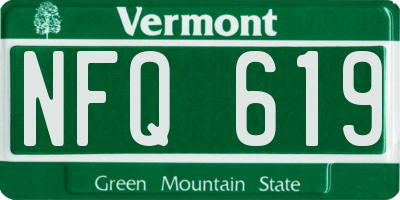 VT license plate NFQ619