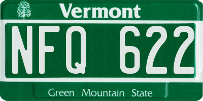 VT license plate NFQ622