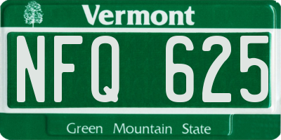 VT license plate NFQ625