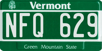 VT license plate NFQ629