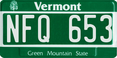 VT license plate NFQ653