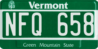 VT license plate NFQ658