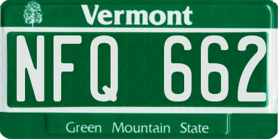 VT license plate NFQ662