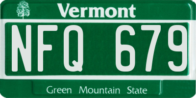 VT license plate NFQ679