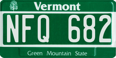 VT license plate NFQ682