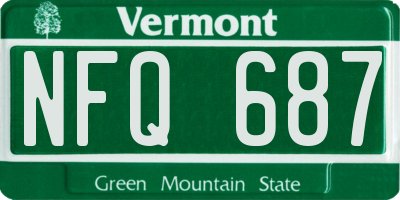 VT license plate NFQ687