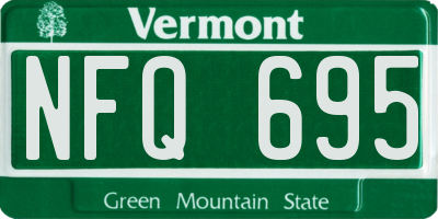 VT license plate NFQ695