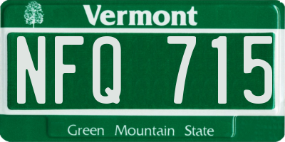 VT license plate NFQ715