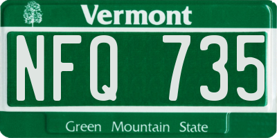 VT license plate NFQ735