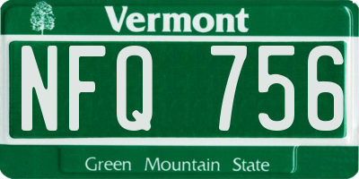 VT license plate NFQ756