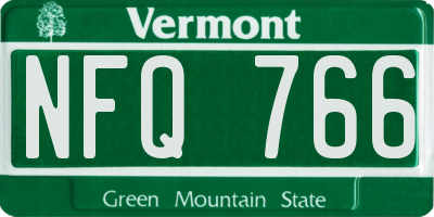 VT license plate NFQ766