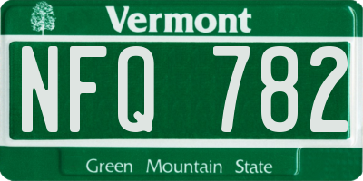 VT license plate NFQ782