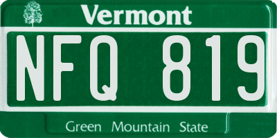 VT license plate NFQ819