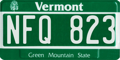 VT license plate NFQ823