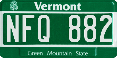 VT license plate NFQ882