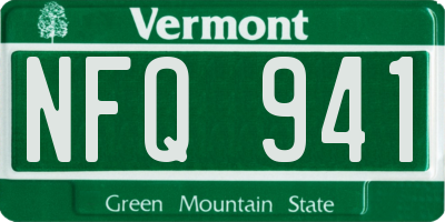 VT license plate NFQ941