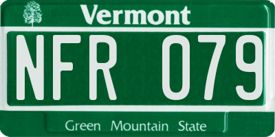 VT license plate NFR079