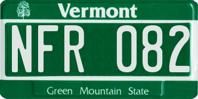 VT license plate NFR082