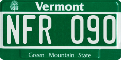 VT license plate NFR090