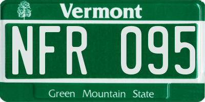 VT license plate NFR095