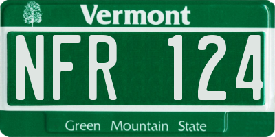 VT license plate NFR124