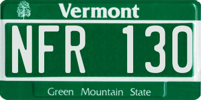 VT license plate NFR130