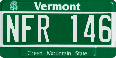 VT license plate NFR146