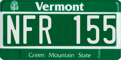 VT license plate NFR155