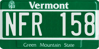 VT license plate NFR158