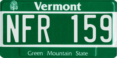 VT license plate NFR159