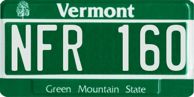 VT license plate NFR160