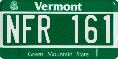 VT license plate NFR161