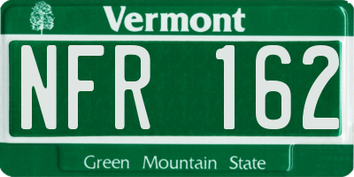 VT license plate NFR162