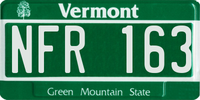 VT license plate NFR163