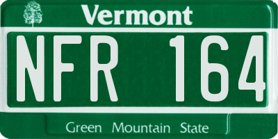 VT license plate NFR164