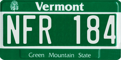 VT license plate NFR184