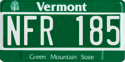 VT license plate NFR185