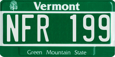 VT license plate NFR199