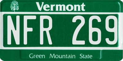 VT license plate NFR269