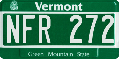 VT license plate NFR272