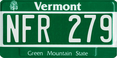 VT license plate NFR279