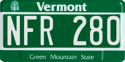 VT license plate NFR280
