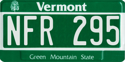 VT license plate NFR295