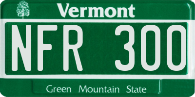 VT license plate NFR300