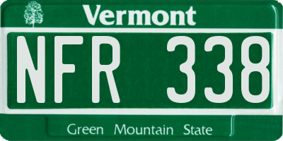 VT license plate NFR338