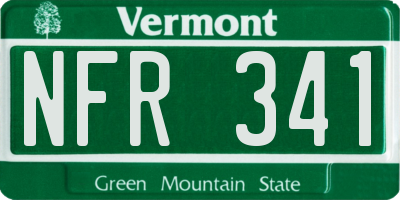 VT license plate NFR341