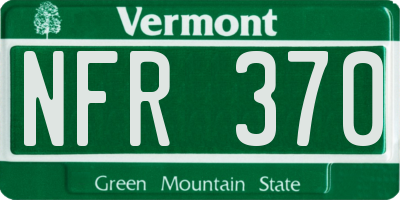 VT license plate NFR370